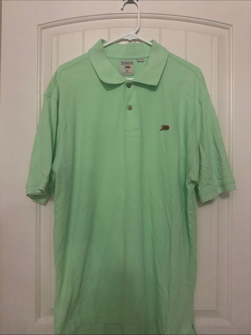 Perlis Men’s Light Green Polo with Embroidered Logo